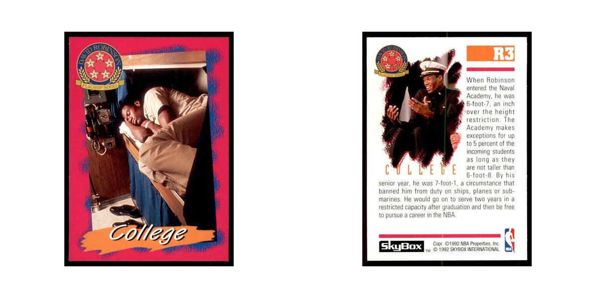 1992 SkyBox David Robinson Basketball Cards #R3