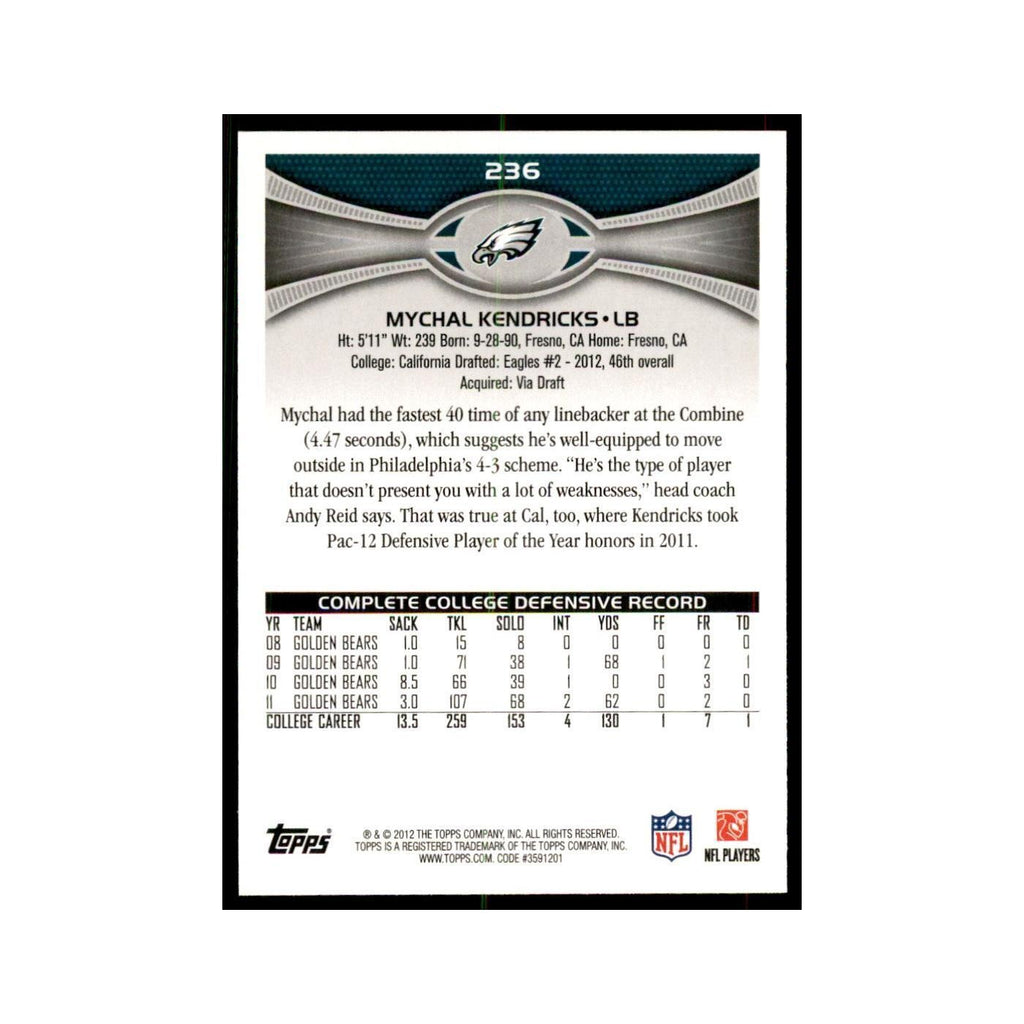 2012 Topps Mychal Kendricks Eagles #236