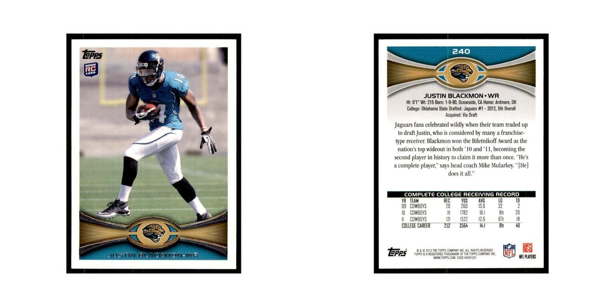 2012 Topps Justin Blackmon Jaguars #240