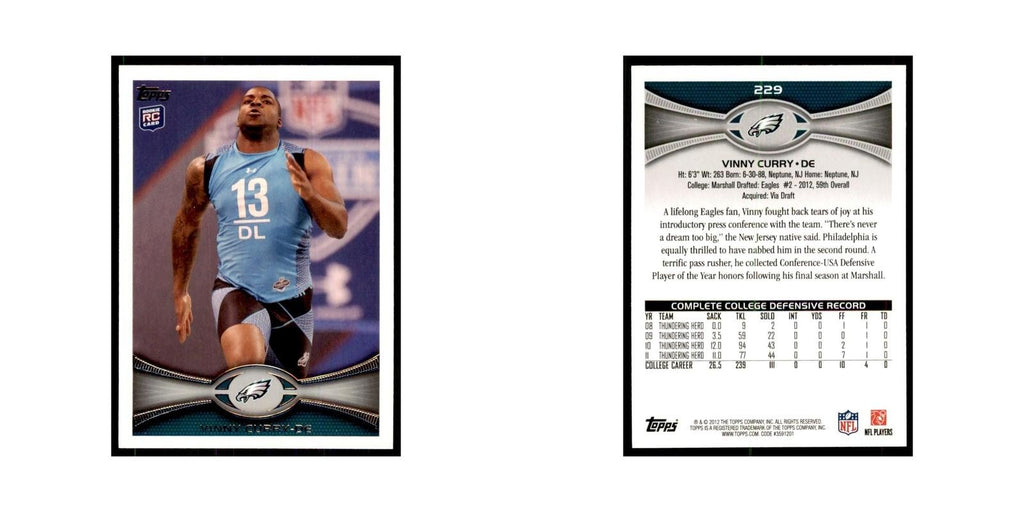 2012 Topps Vinny Curry Eagles #229