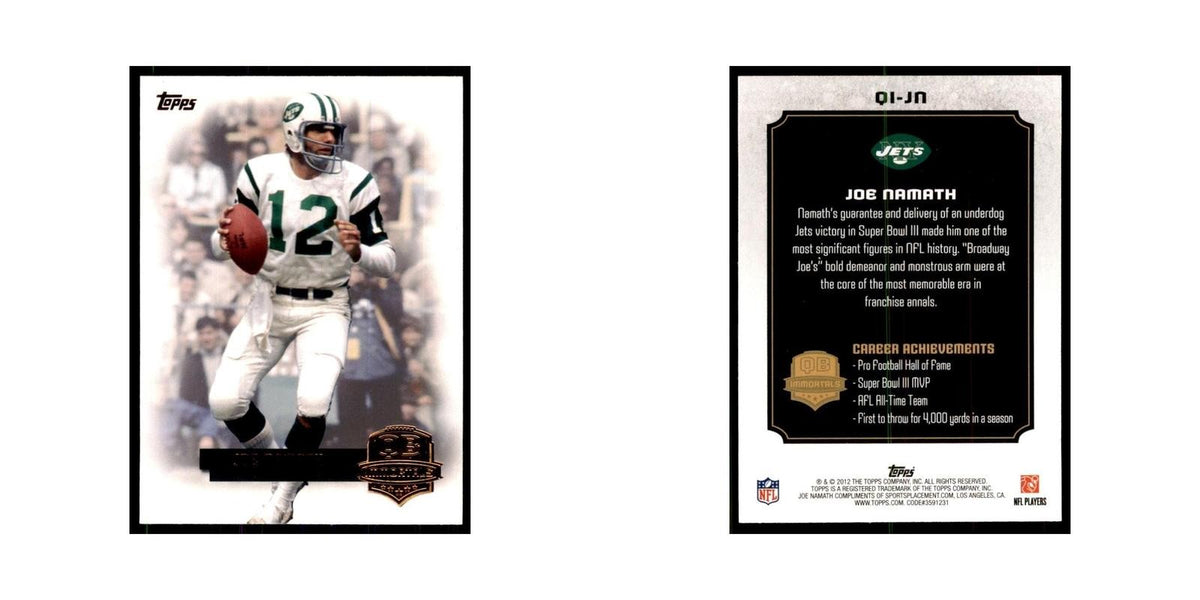 2012 Topps Joe Namath Jets #QI-JN