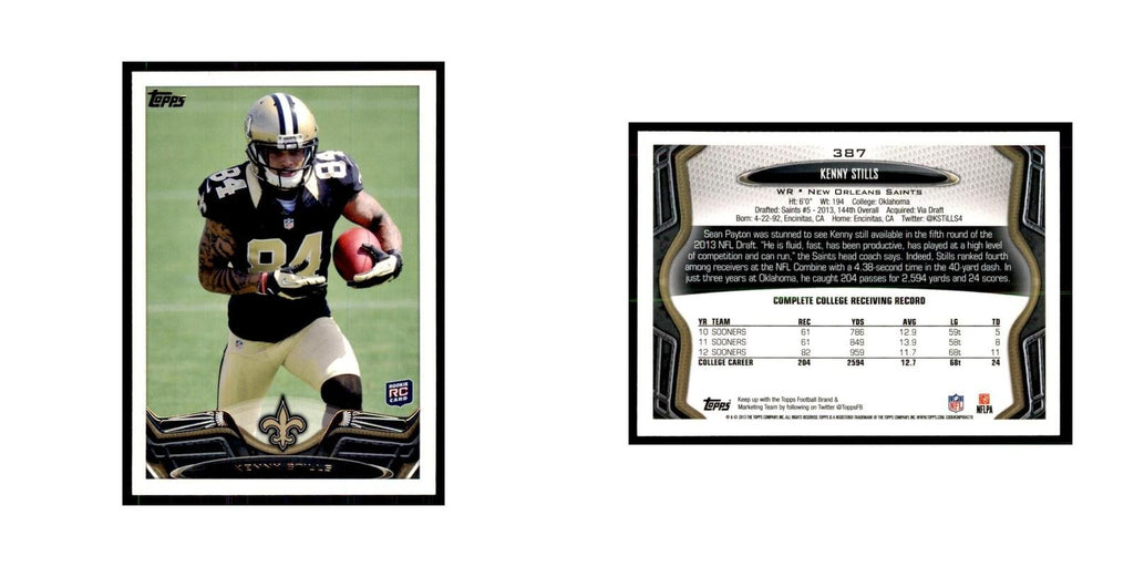 2013 Topps Kenny Stills Saints #387