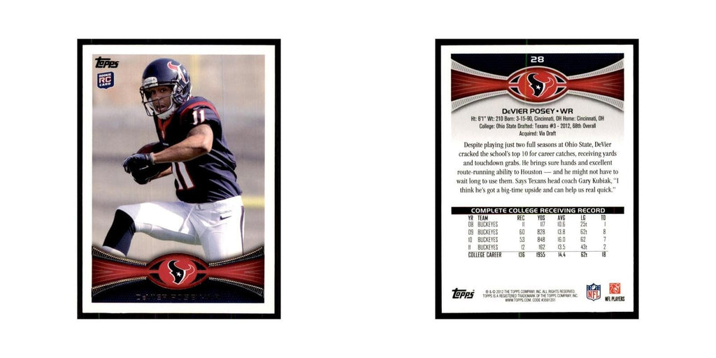 2012 Topps DeVier Posey Texans #28