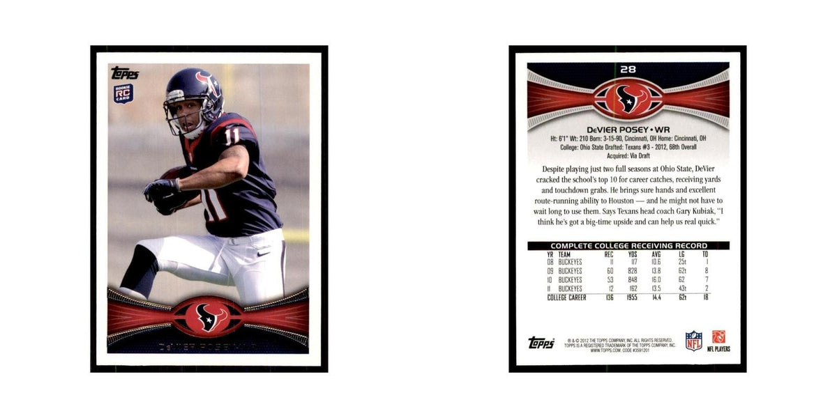 2012 Topps DeVier Posey Texans #28