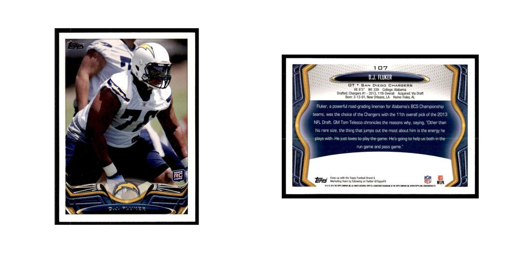 2013 Topps D.J. Fluker San Diego Chargers #107