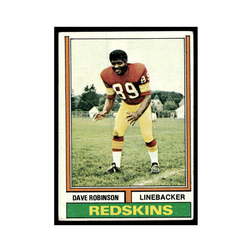 1974 Topps Football Card (Damaged) Dave Robinson Redskins #313.0