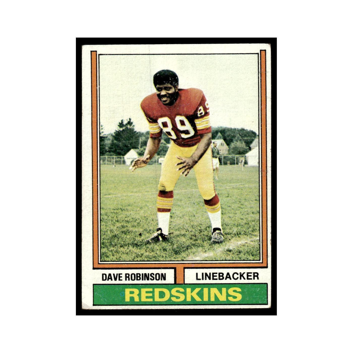 1974 Topps Football Card (Damaged) Dave Robinson Redskins #313.0