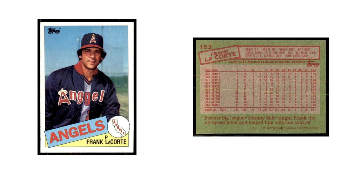 1985 Topps Frank LaCorte Angels #153