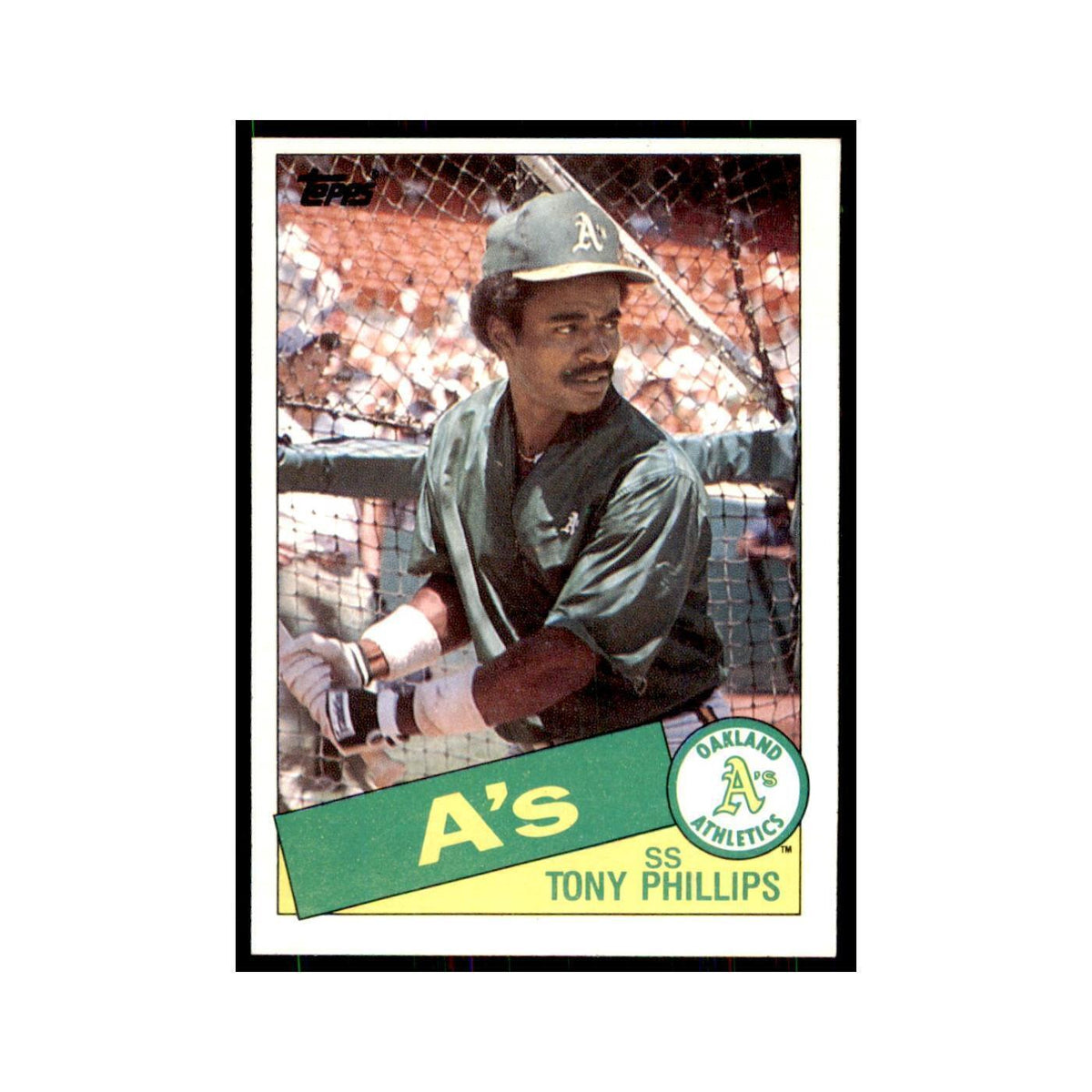 1985 Topps Tony Phillips Athletics #444