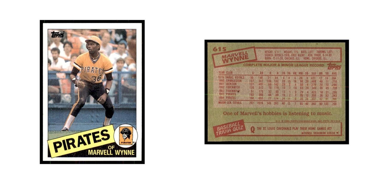 1985 Topps Marvell Wynne Pirates #615