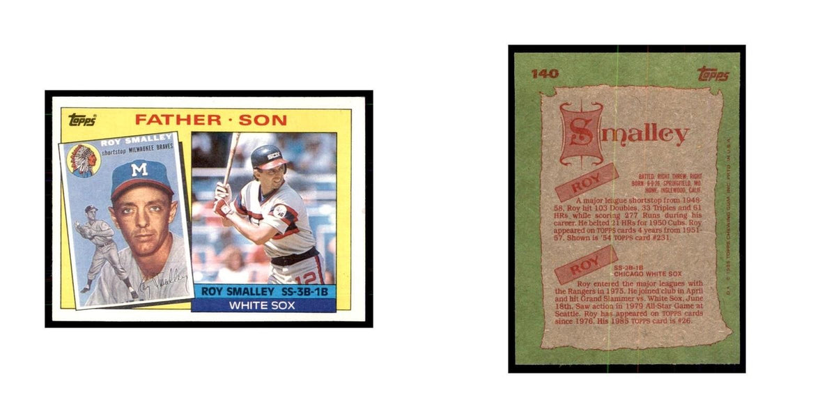 1985 Topps Roy Smalley Sr./Roy Smalley Milwaukee Braves/Chicago White Sox #140