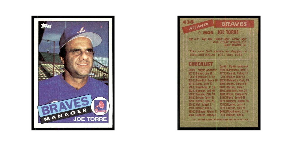 1985 Topps Joe Torre Braves #438