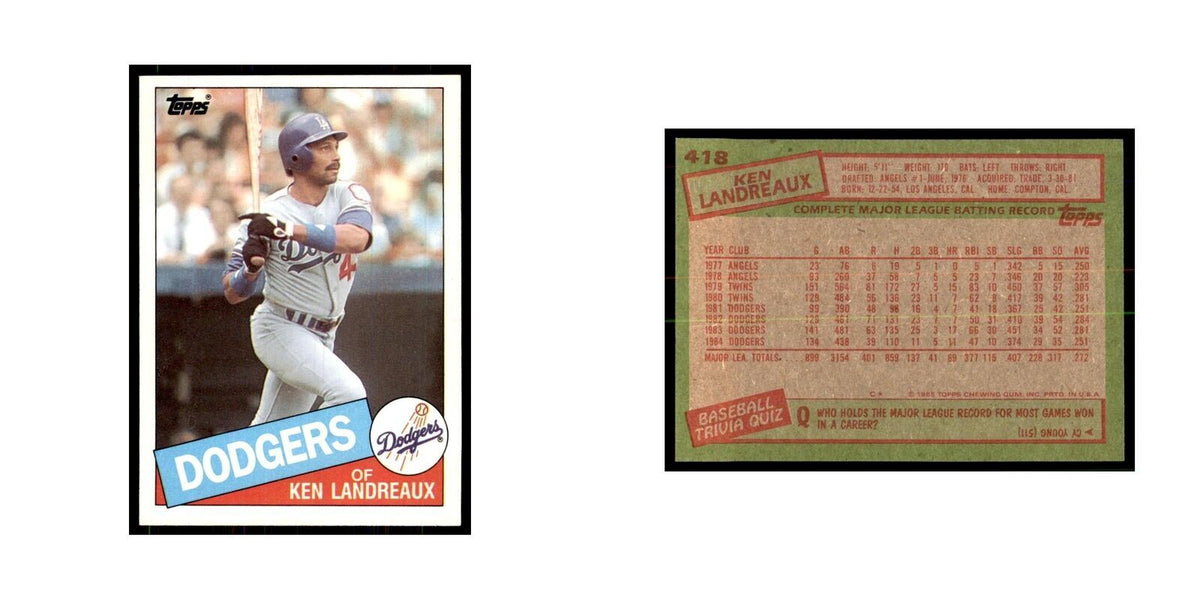 1985 Topps Ken Landreaux Dodgers #418