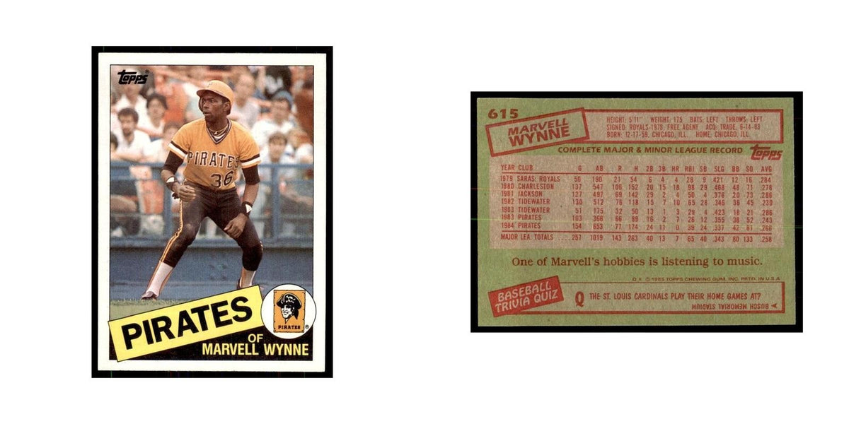 1985 Topps Marvell Wynne Pirates #615