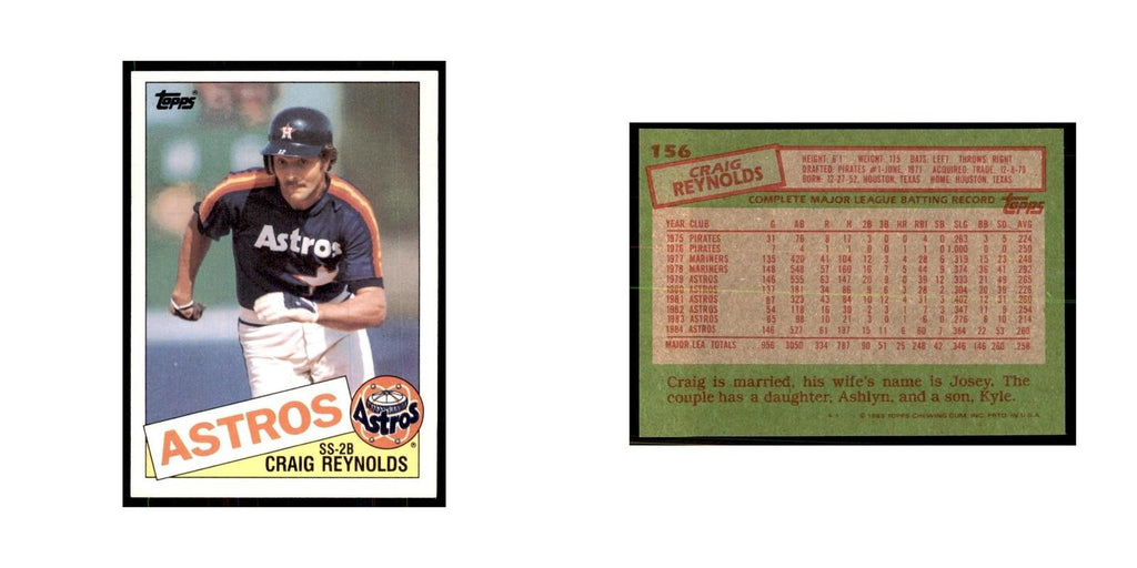 1985 Topps Craig Reynolds Astros #156