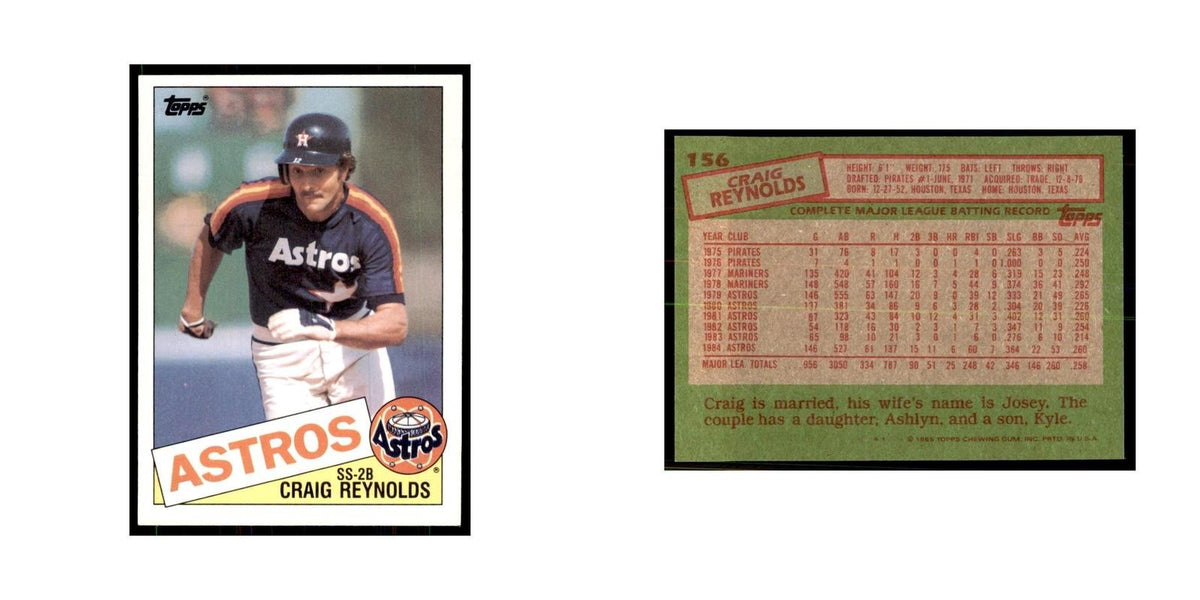 1985 Topps Craig Reynolds Astros #156