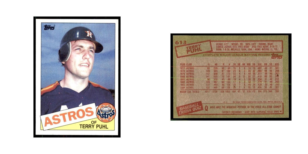 1985 Topps Terry Puhl Astros #613