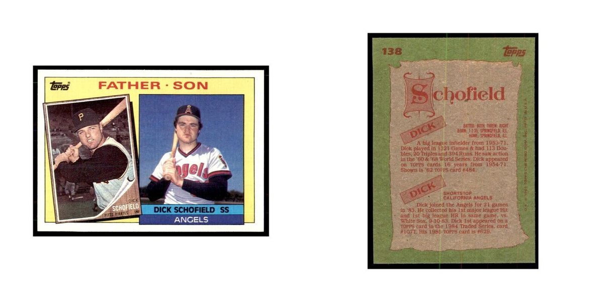 1985 Topps Dick Schofield/Dick Schofield Pittsburgh Pirates/California Angels