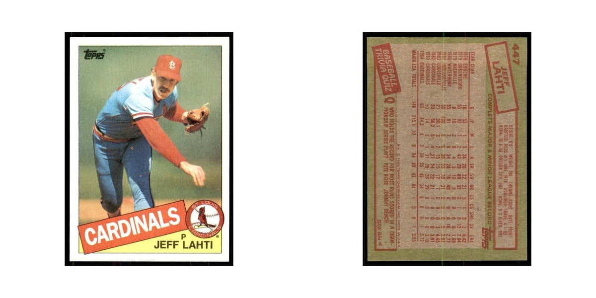1985 Topps Jeff Lahti Cardinals #447