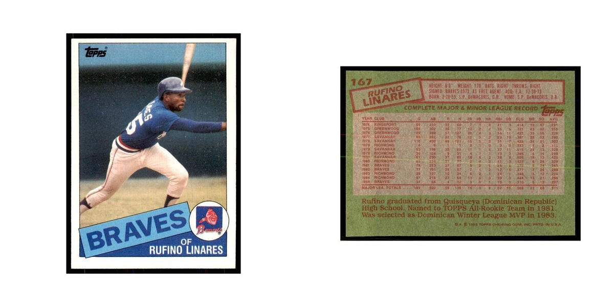 1985 Topps Rufino Linares Braves #167