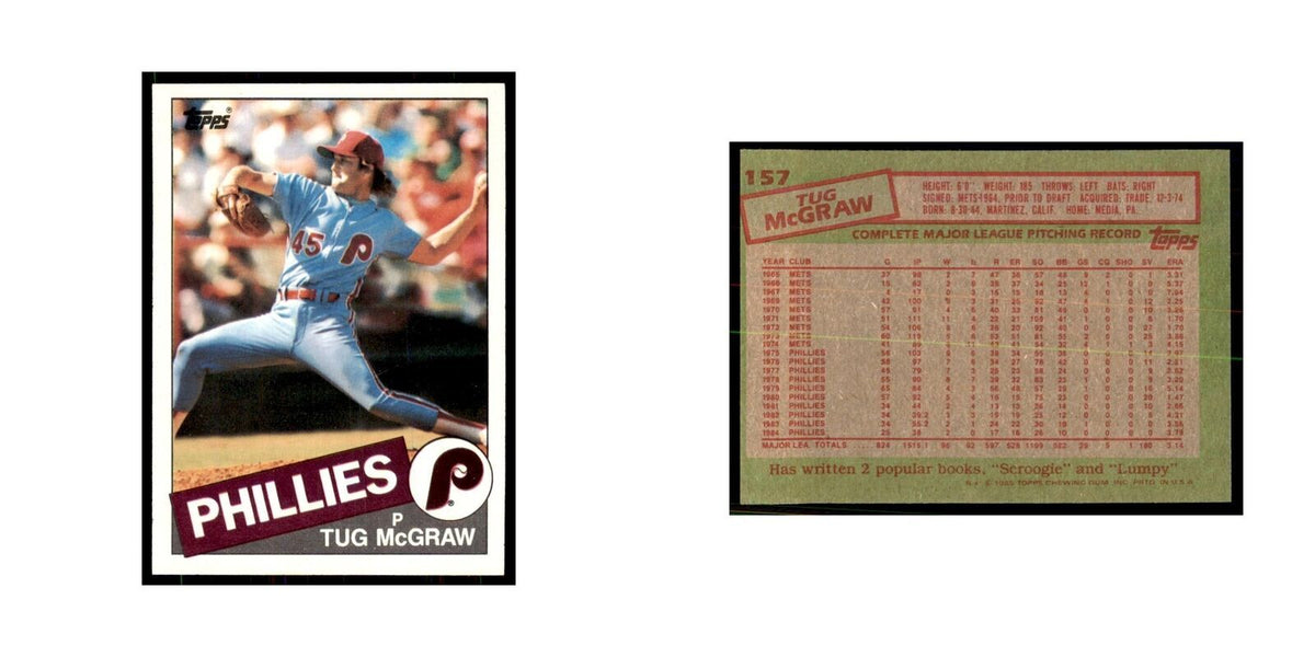 1985 Topps Tug McGraw Phillies #157