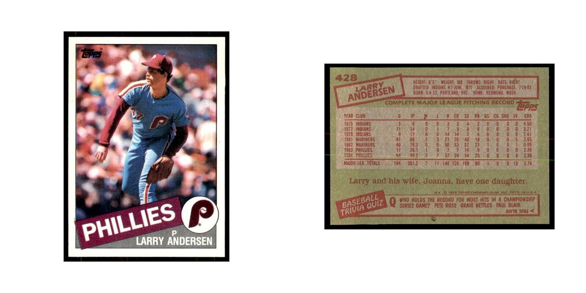 1985 Topps Larry Andersen Phillies #428