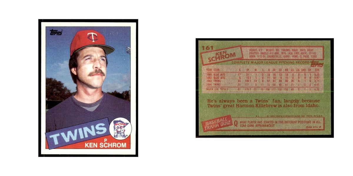 1985 Topps Ken Schrom Twins #161