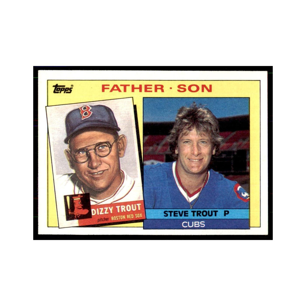 1985 Topps Steve Trout/Dizzy Trout Boston Red Sox/Chicago Cubs #142