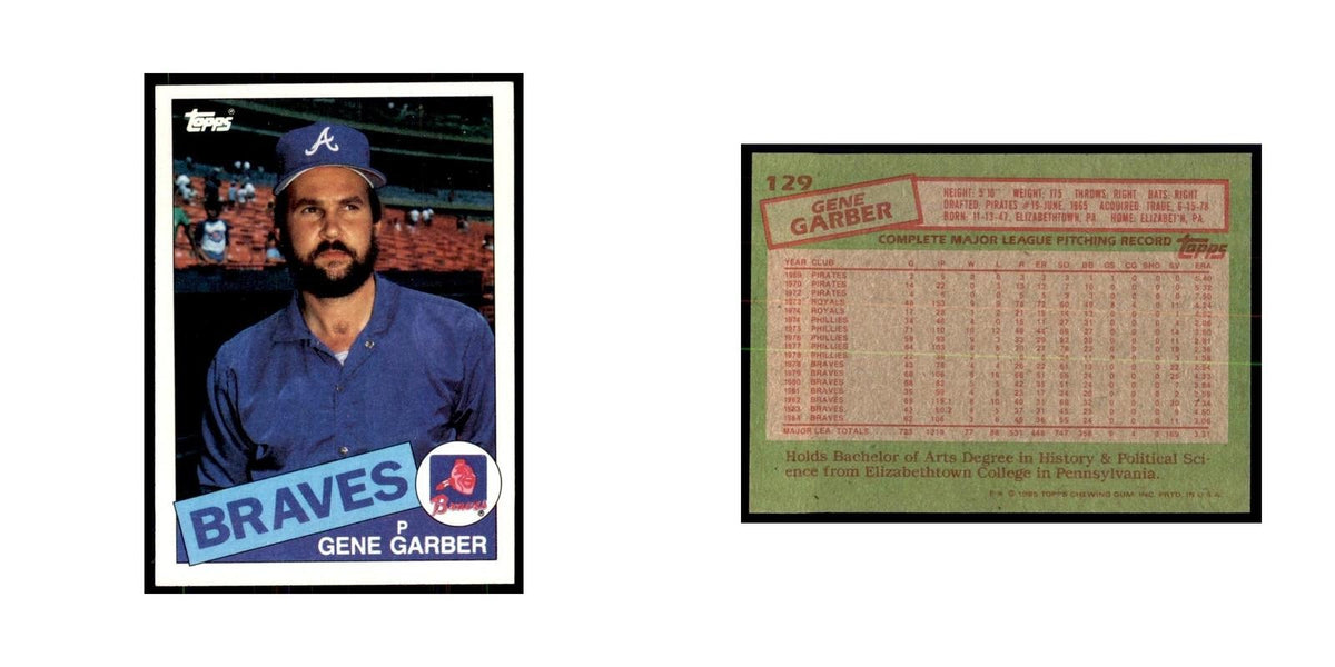 1985 Topps Gene Garber Braves #129