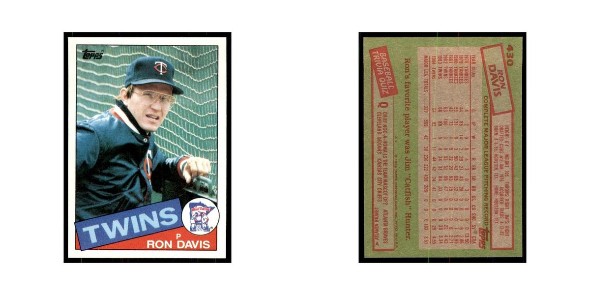 1985 Topps Ron Davis Twins #430
