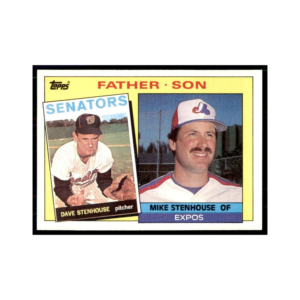 1985 Topps Mike Stenhouse/Dave Stenhouse Washington Senators/Montreal Expos #141