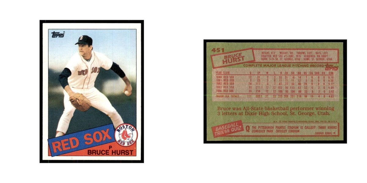 1985 Topps Bruce Hurst Red Sox #451