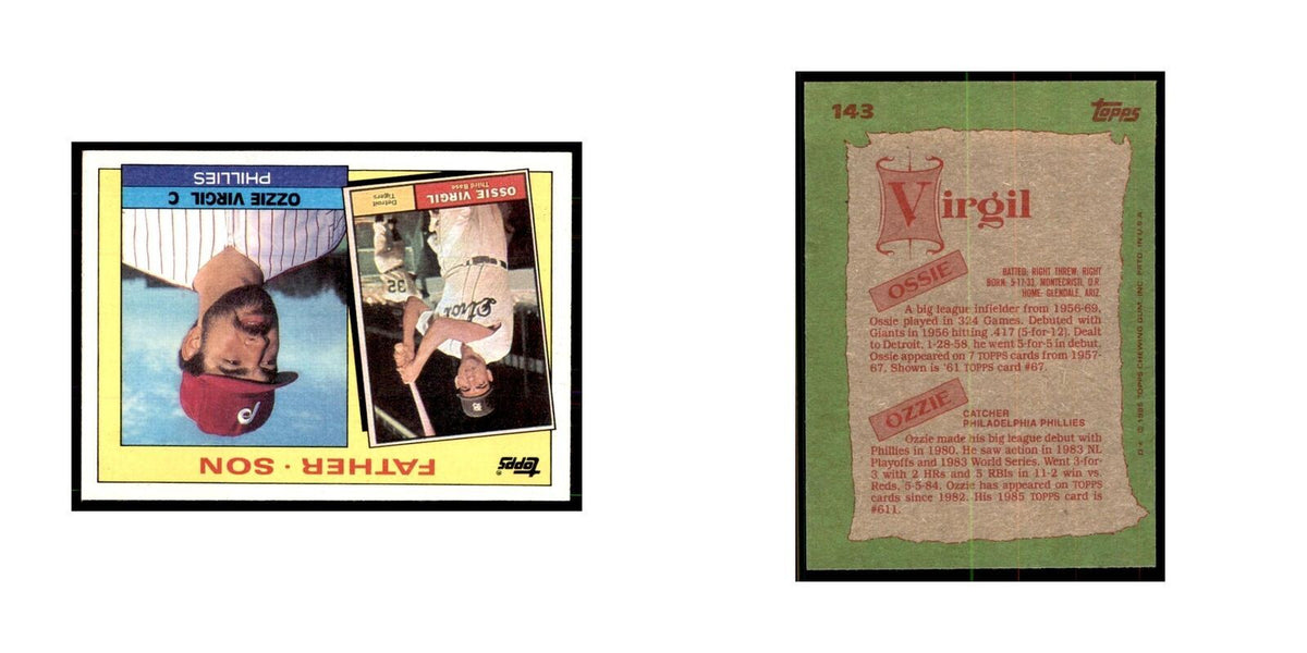 1985 Topps Ossie Virgil/Ozzie Virgil Detroit Tigers/Philadelphia Phillies #143