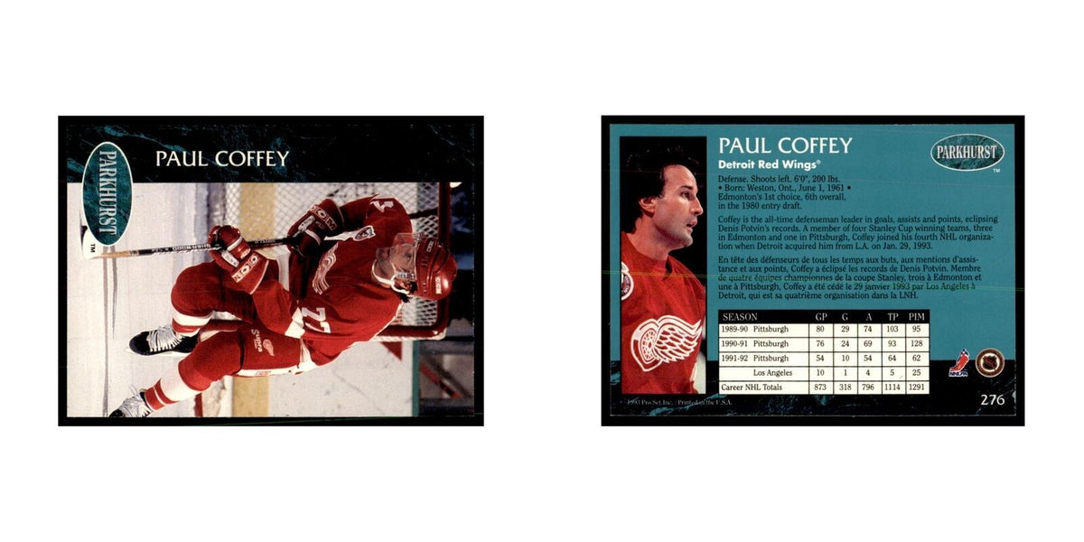 1992 Parkhurst French Paul Coffey Hockey Cards #276