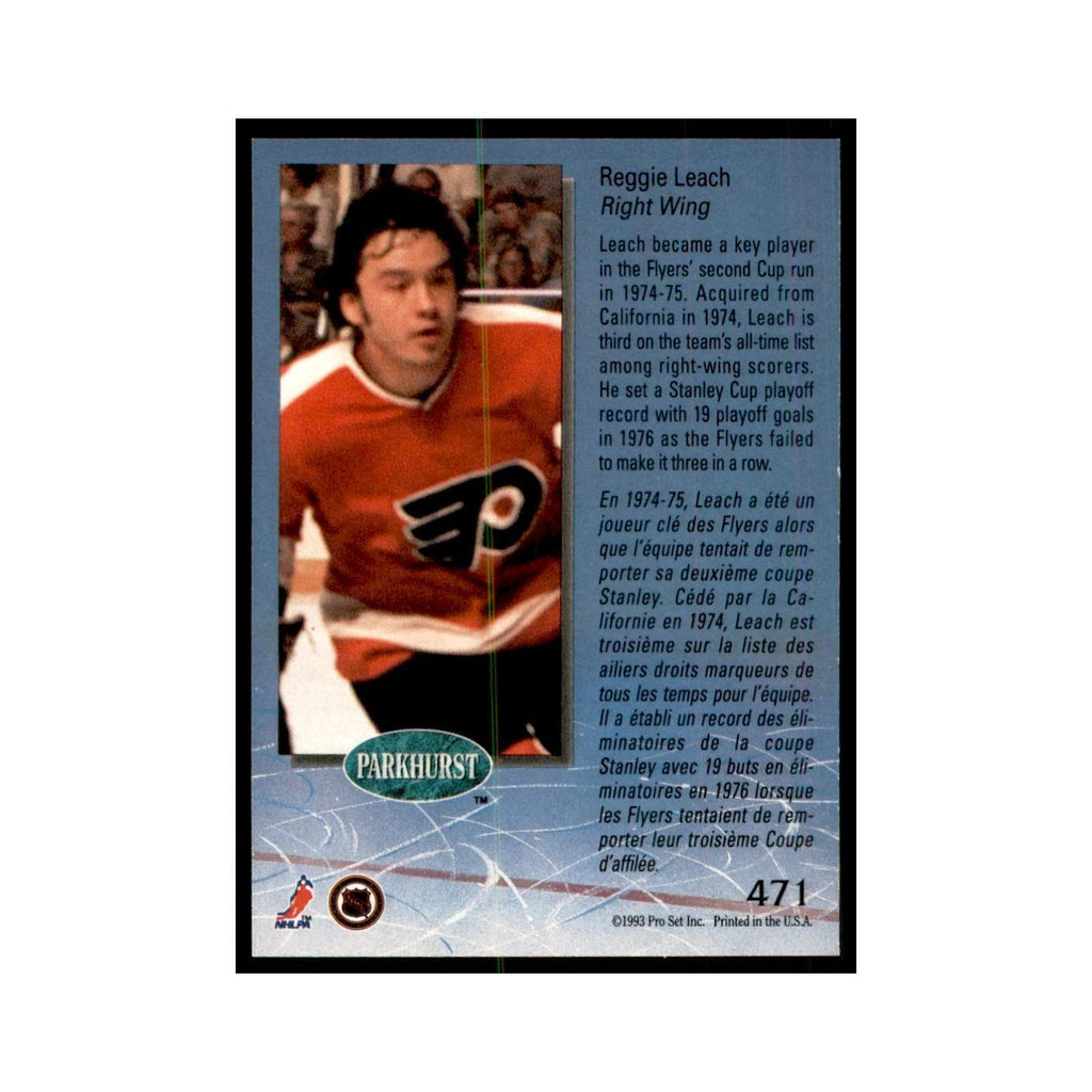 1992 Parkhurst French Reggie Leach Hockey Cards #471