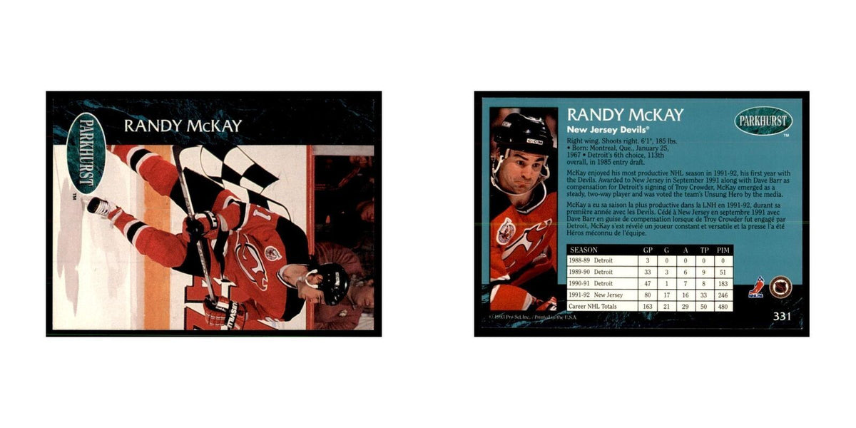 1992 Parkhurst French Randy McKay Hockey Cards #331