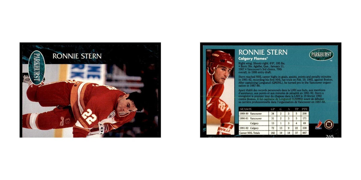 1992 Parkhurst French Ronnie Stern Hockey Cards #265