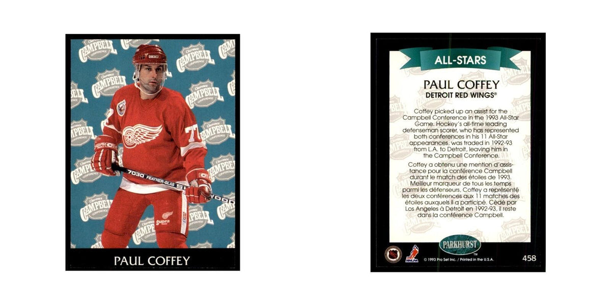 1992 Parkhurst French Paul Coffey Hockey Cards #458