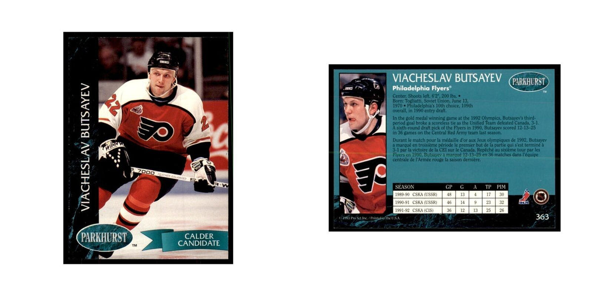 1992 Parkhurst French Viacheslav Butsayev Hockey Cards #363