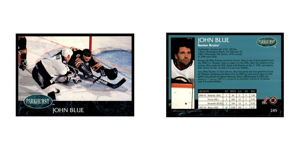 1992 Parkhurst French John Blue Hockey Cards #245