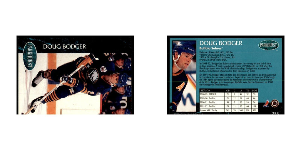 1992 Parkhurst French Doug Bodger Hockey Cards #253