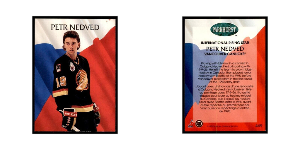 1992 Parkhurst French Petr Nedved Hockey Cards #449