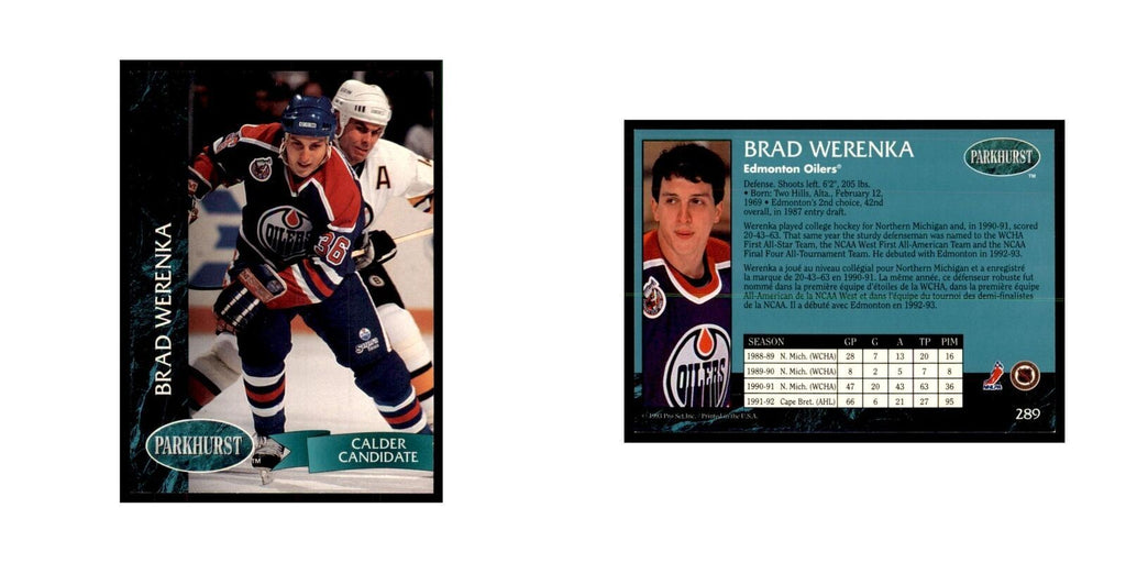 1992 Parkhurst French Brad Werenka Hockey Cards #289