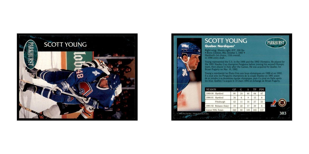 1992 Parkhurst French Scott Young Hockey Cards #383