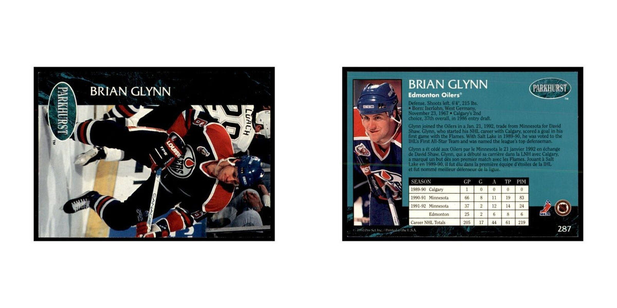 1992 Parkhurst French Brian Glynn Hockey Cards #287
