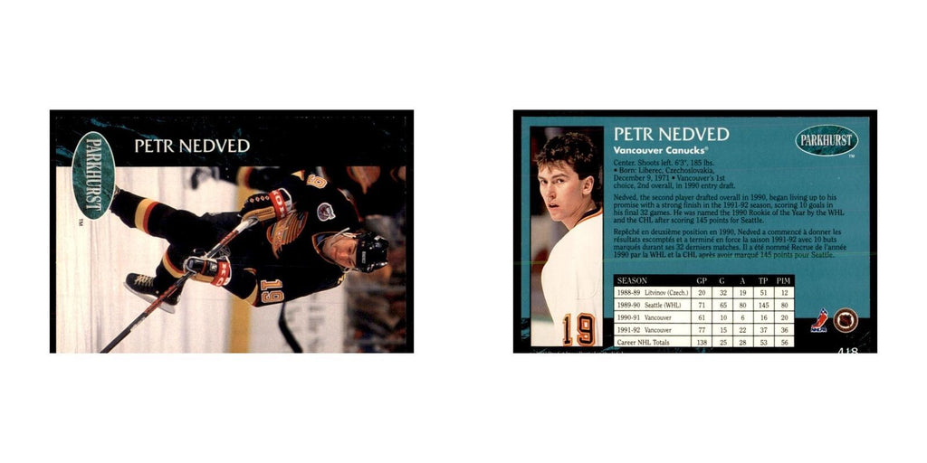 1992 Parkhurst French Petr Nedved Hockey Cards #418