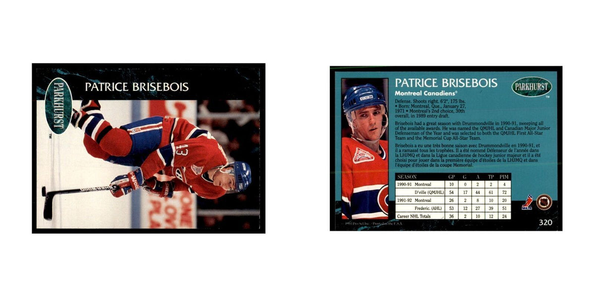 1992 Parkhurst French Patrice Brisebois Hockey Cards #320