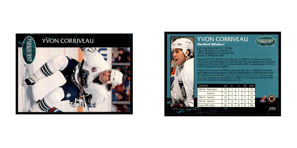 1992 Parkhurst French Yvon Corriveau Hockey Cards #295