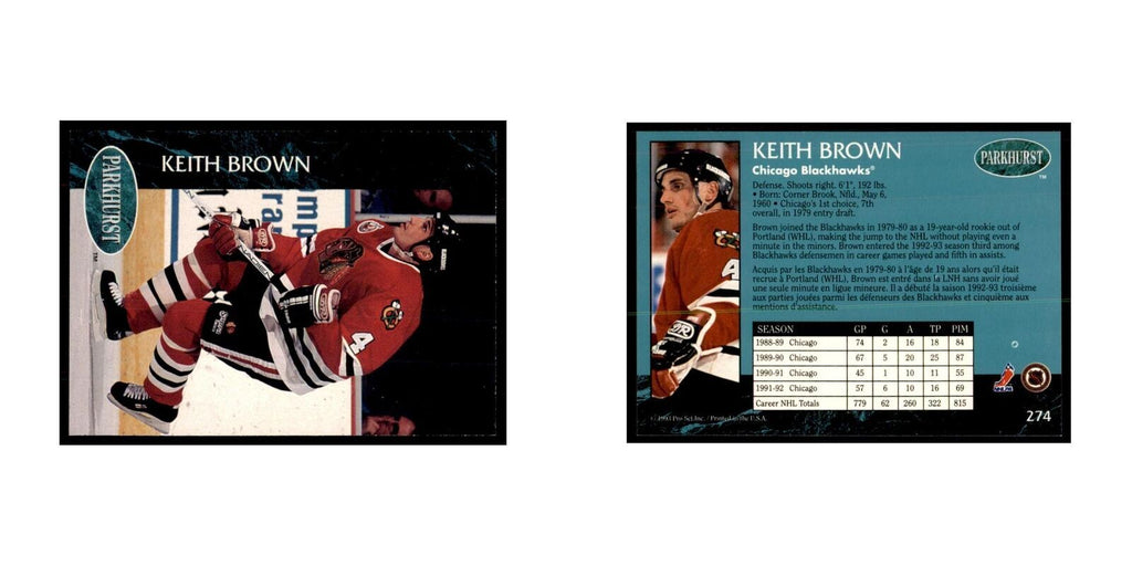1992 Parkhurst French Keith Brown Hockey Cards #274