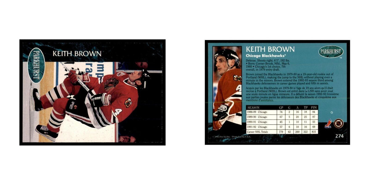 1992 Parkhurst French Keith Brown Hockey Cards #274
